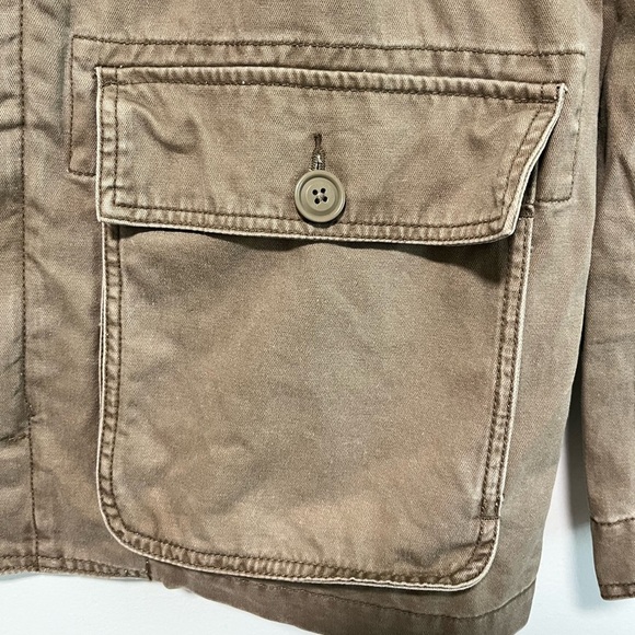 Gap Men’s Khaki Field Jacket Size L – Utility Style with Stand Collar - Picture 11 of 11